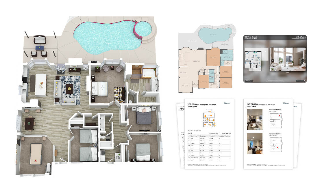 Optional 3D plan floor plan example